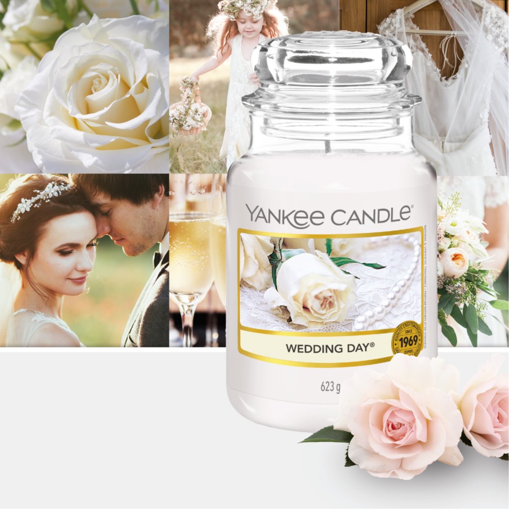 Wedding Day® Original Large Jar Candle Yankee Candle, White, 10.7cm X 16.8cm , Floral