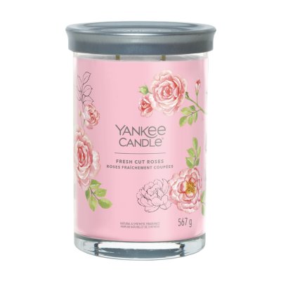 Fresh Cut Roses Signature Large Tumbler Candle Yankee Candle, Pink, 9.9cm X 14.9cm , Floral