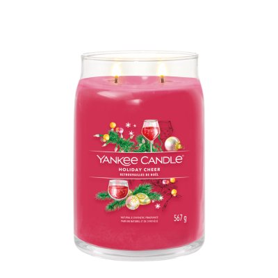 Holiday Cheer Signature Large Jar Candle Yankee Candle, Red, 9.3cm X 15.7cm , Fruity