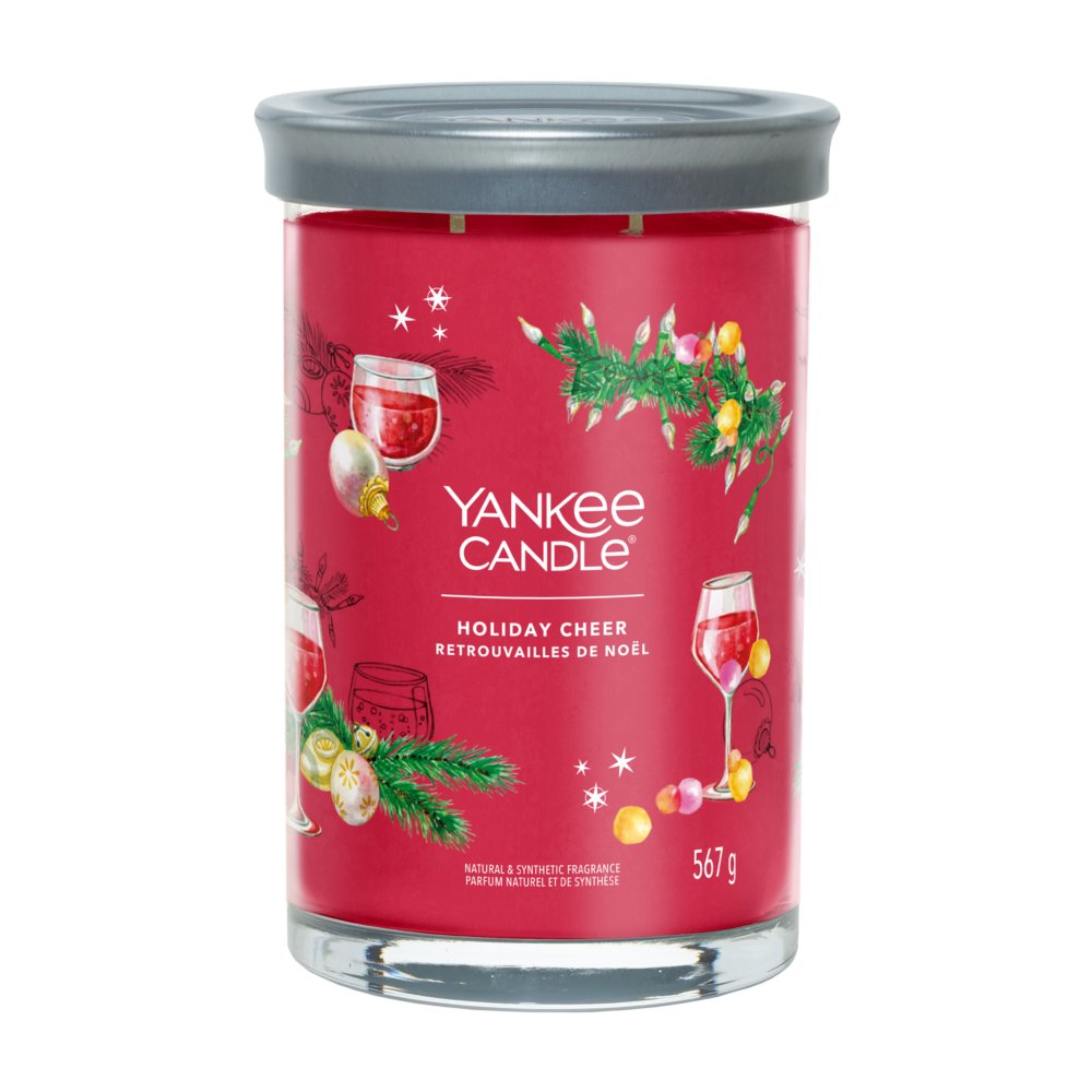 Holiday Cheer Signature Large Tumbler Candle Yankee Candle, Red, 9.9cm X 14.9cm , Fruity