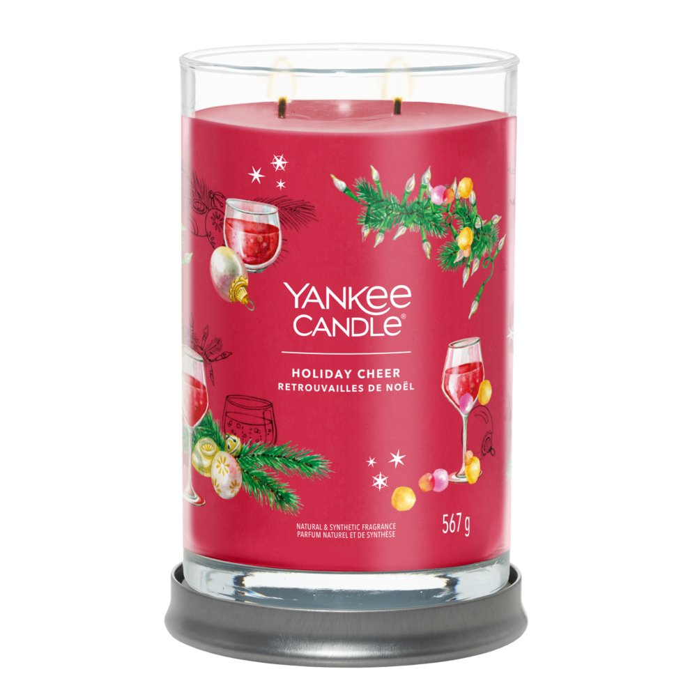 Holiday Cheer Signature Large Tumbler Candle Yankee Candle, Red, 9.9cm X 14.9cm , Fruity