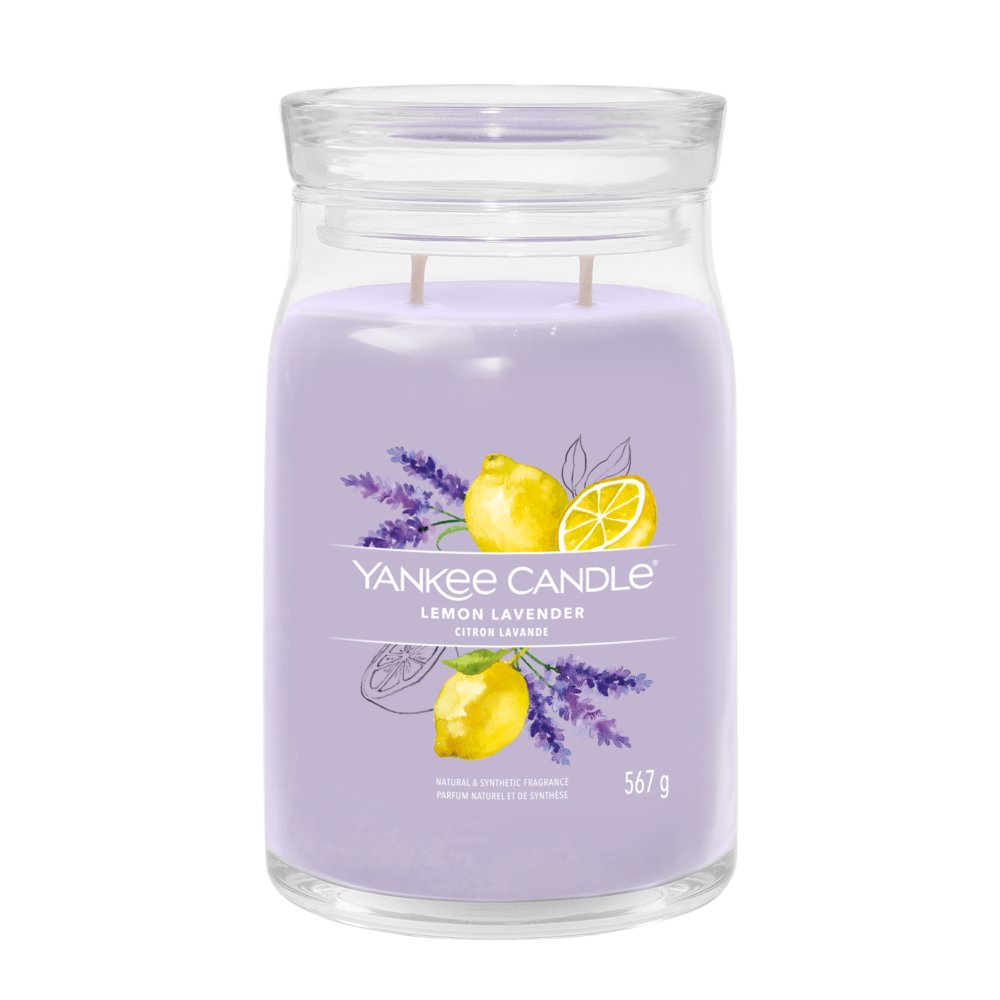 Lemon Lavender Yankee Candle, Purple, 9.3cm X 15.7cm , Citrus