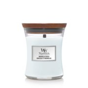 Magnolia Birch Medium Hourglass Candle WoodWick, White, 9.9cm X 9.9cm X 11.4cm , Floral