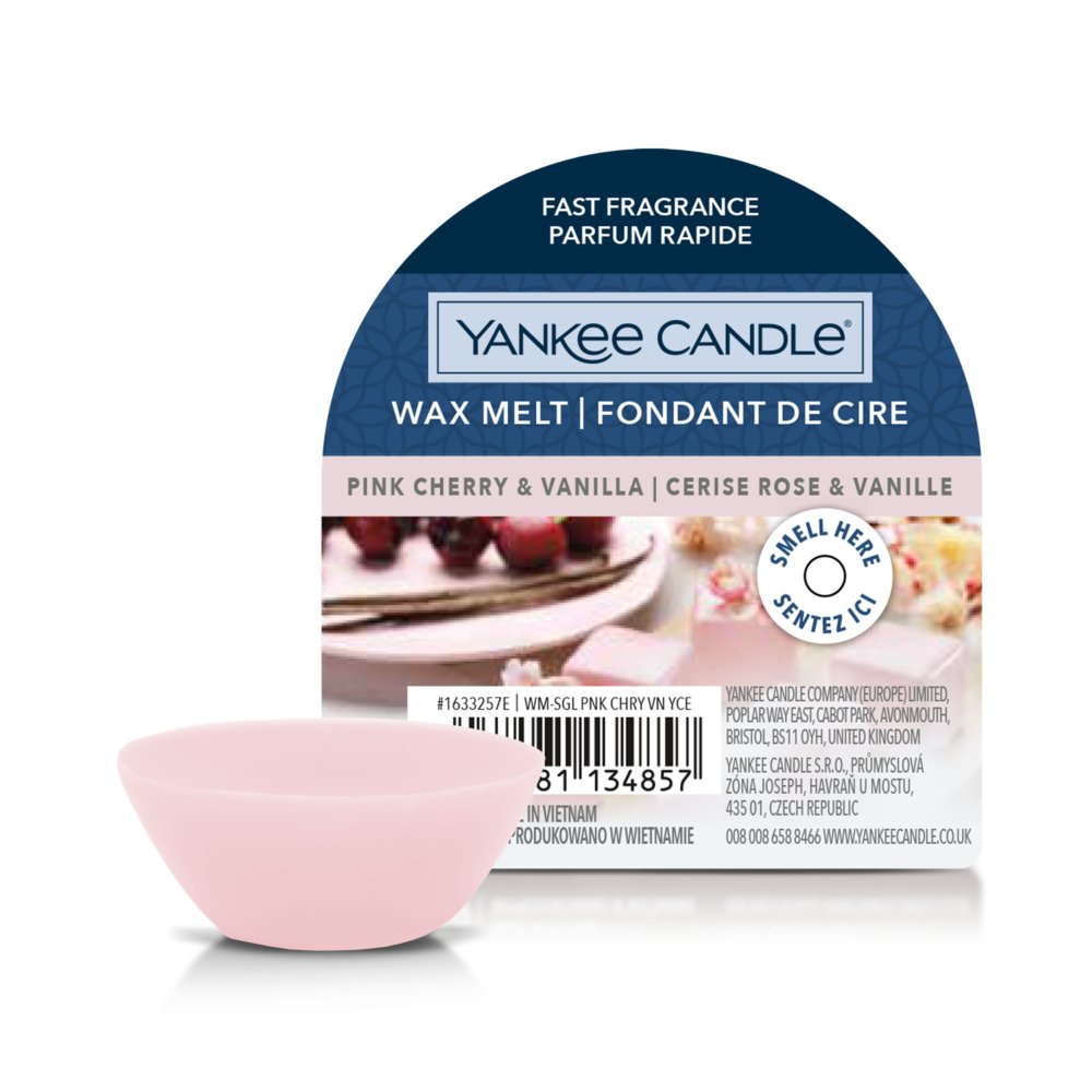 Pink Cherry & Vanilla Wax Melt Yankee Candle, 5.6cm X 1.5cm , Fruity