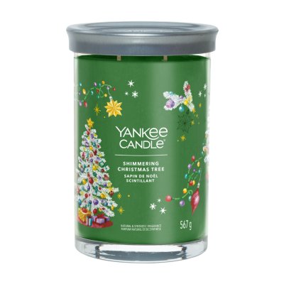 Shimmering Christmas Tree Signature Large Tumbler Candle Yankee Candle, Green, 9.9cm X 14.9cm , Woody