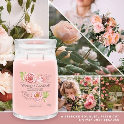 Fresh Cut Roses Signature Large Jar Candle Yankee Candle, Pink, 9.3cm X 15.7cm , Floral