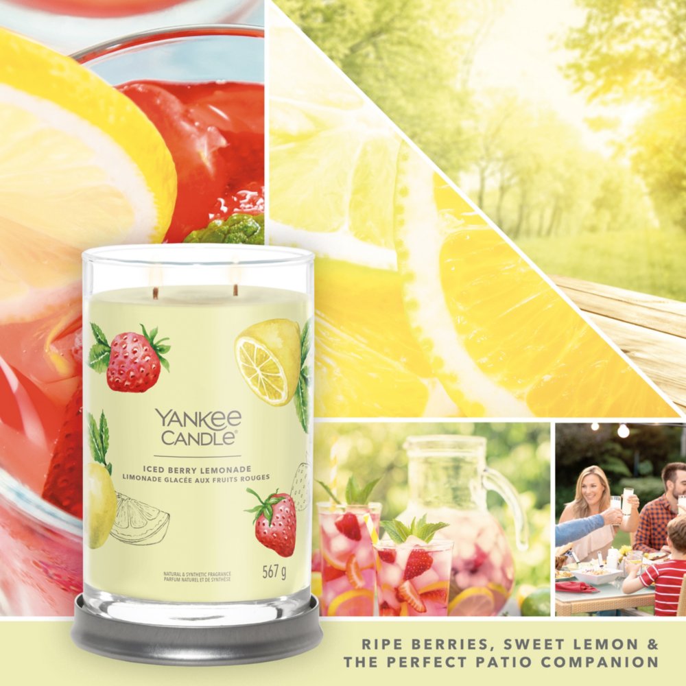 Iced Berry Lemonade Yankee Candle, Yellow, 9.9cm X 14.9cm , Fruity