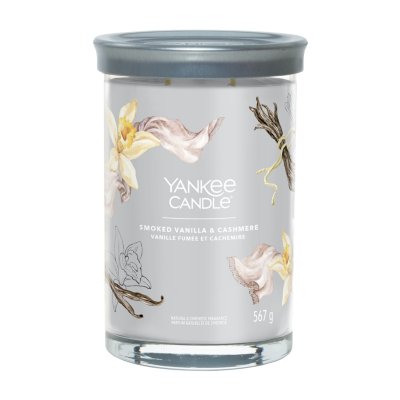Smoked Vanilla & Cashmere Signature Large Tumbler Candle Yankee Candle, Grey, 9.9cm X 14.9cm , Sweet & Spicy