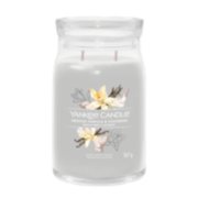 Smoked Vanilla & Cashmere Signature Large Jar Candle Yankee Candle, Grey, 9.3cm X 15.7cm , Sweet & Spicy
