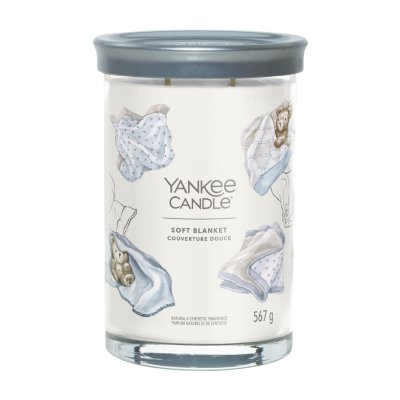 Soft Blanket Signature Large Tumbler Candle Yankee Candle, White, 9.9cm X 14.9cm , Fresh & Clean