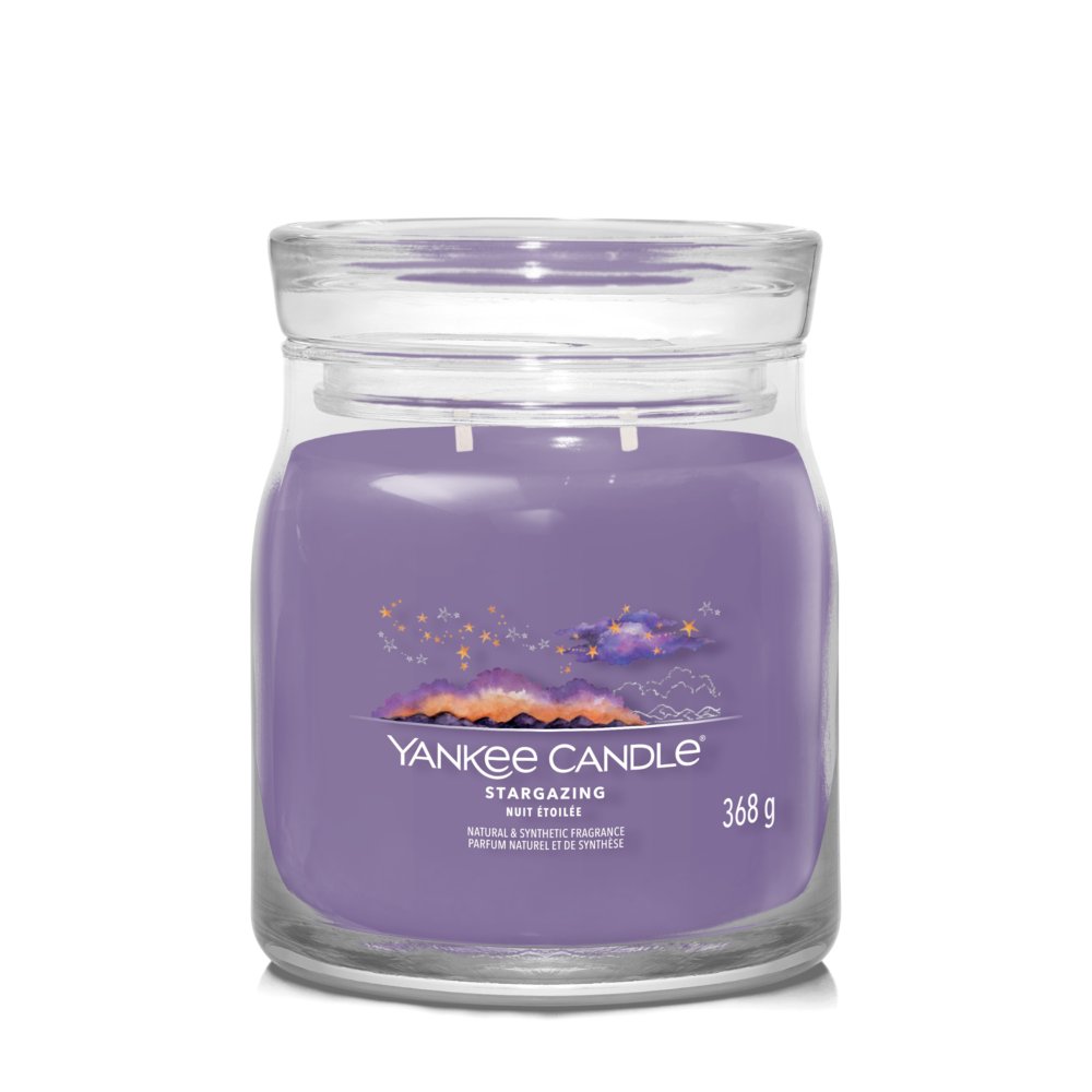 Stargazing Signature Medium Jar Candle Yankee Candle, Purple, 9.3cm X 11.4cm , Floral