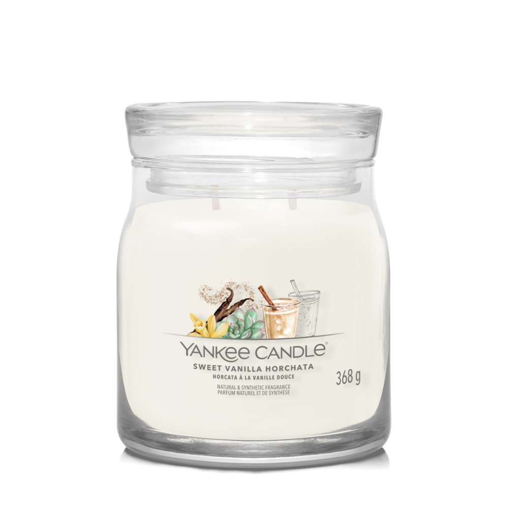Sweet Vanilla Horchata Signature Medium Jar Candle Yankee Candle, Neutral, 9.3cm X 11.4cm , Sweet & Spicy