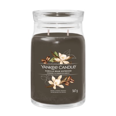 Vanilla Bean Espresso Signature Large Jar Candle Yankee Candle, Brown, 9.3cm X 15.7cm , Sweet & Spicy