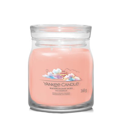 Watercolour Skies Yankee Candle, Pink, 9.3cm X 11.4cm , Floral