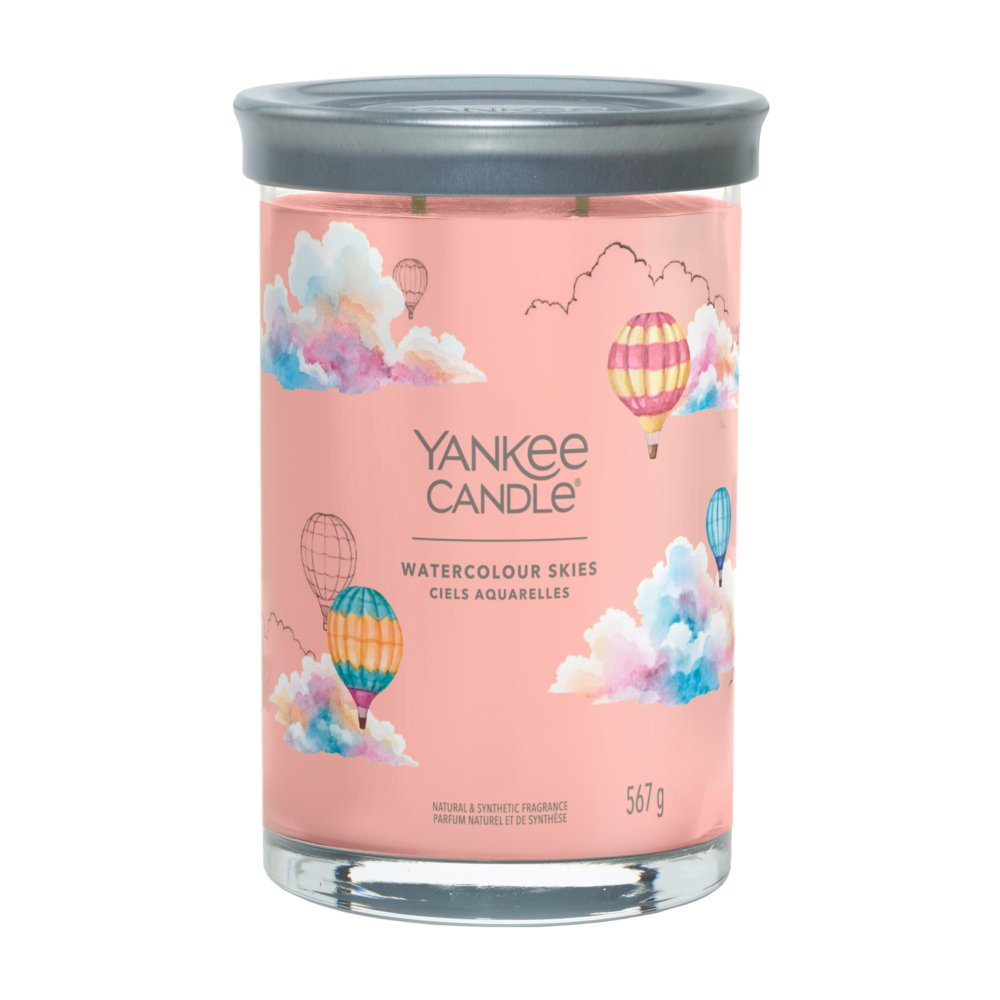 Watercolour Skies Yankee Candle, Pink, 9.9cm X 14.9cm , Floral