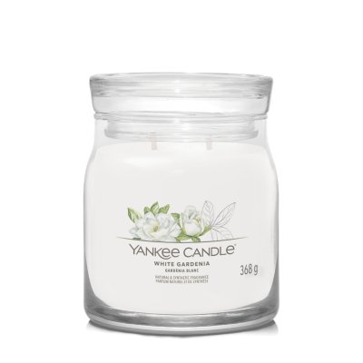 White Gardenia Signature Medium Jar Candle Yankee Candle, 9.3cm X 11.4cm , Floral