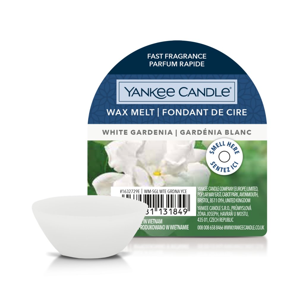 White Gardenia Wax Melt Yankee Candle, 5.6cm X 1.5cm , Floral