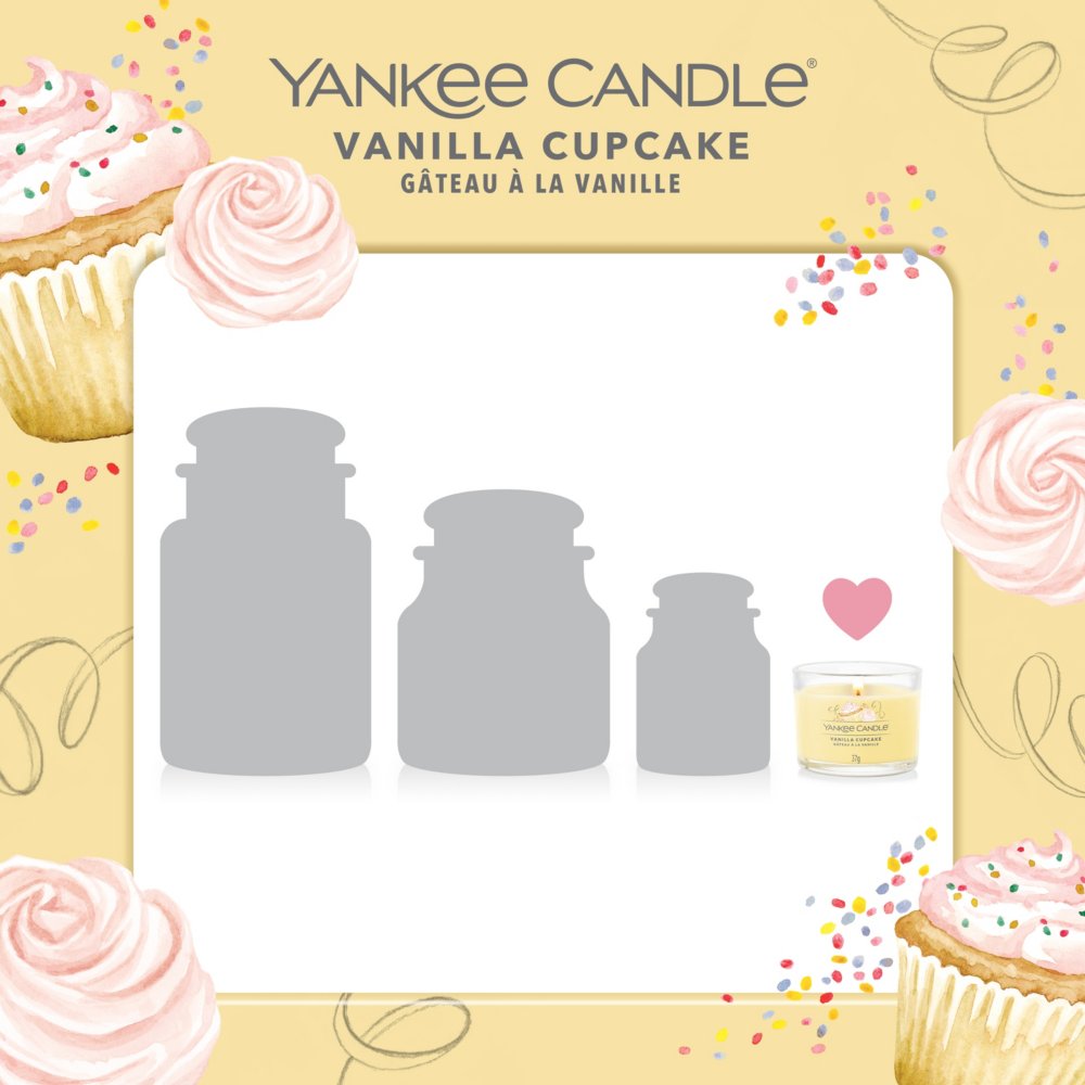 Vanilla Cupcake Yankee Candle® Mini, Yellow, 5.4cm X 4.4cm , Sweet & Spicy