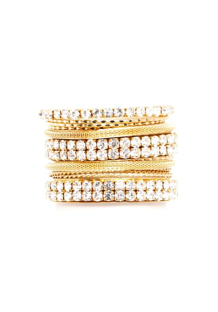 2b Mesh Rhinestone Bracelet Set