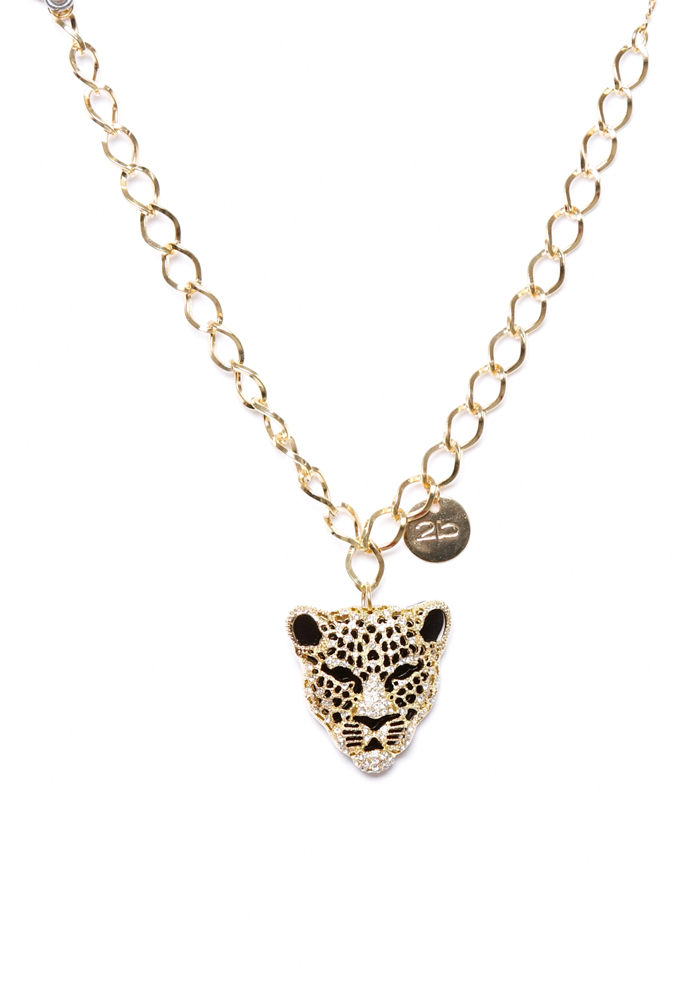 2b Leopard Head Necklace