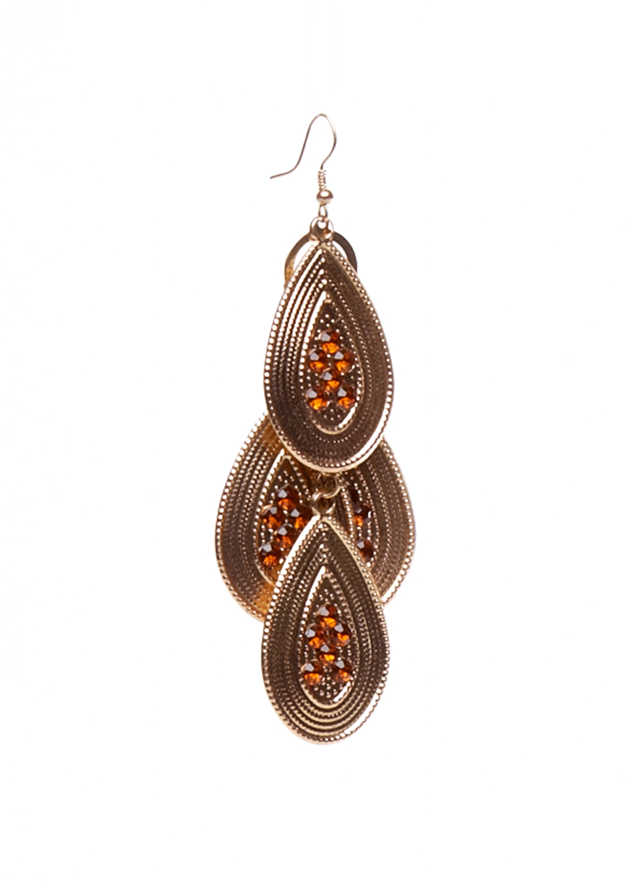 2b Amber Gold Earrings