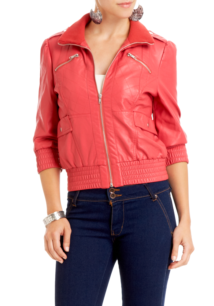 2b High Collar Moto Jacket