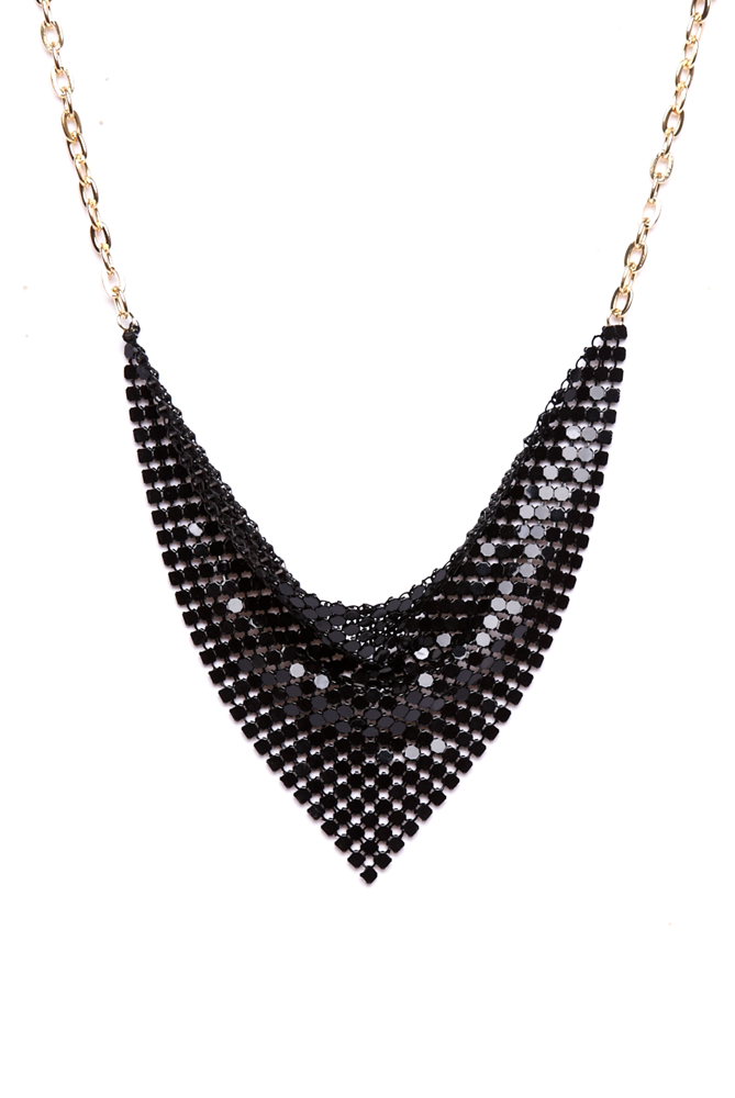 2b Disco Bib Chain Mail Necklace