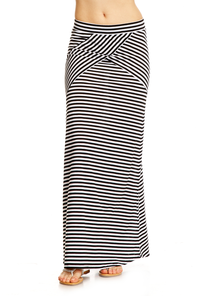 2b X Stripe Maxi Skirt