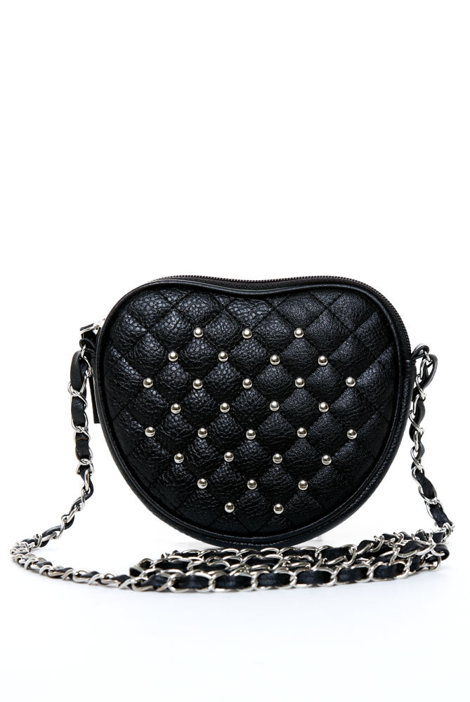 2b Studded Heart Crossbody