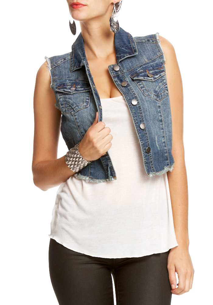 2b Acid Denim Vest