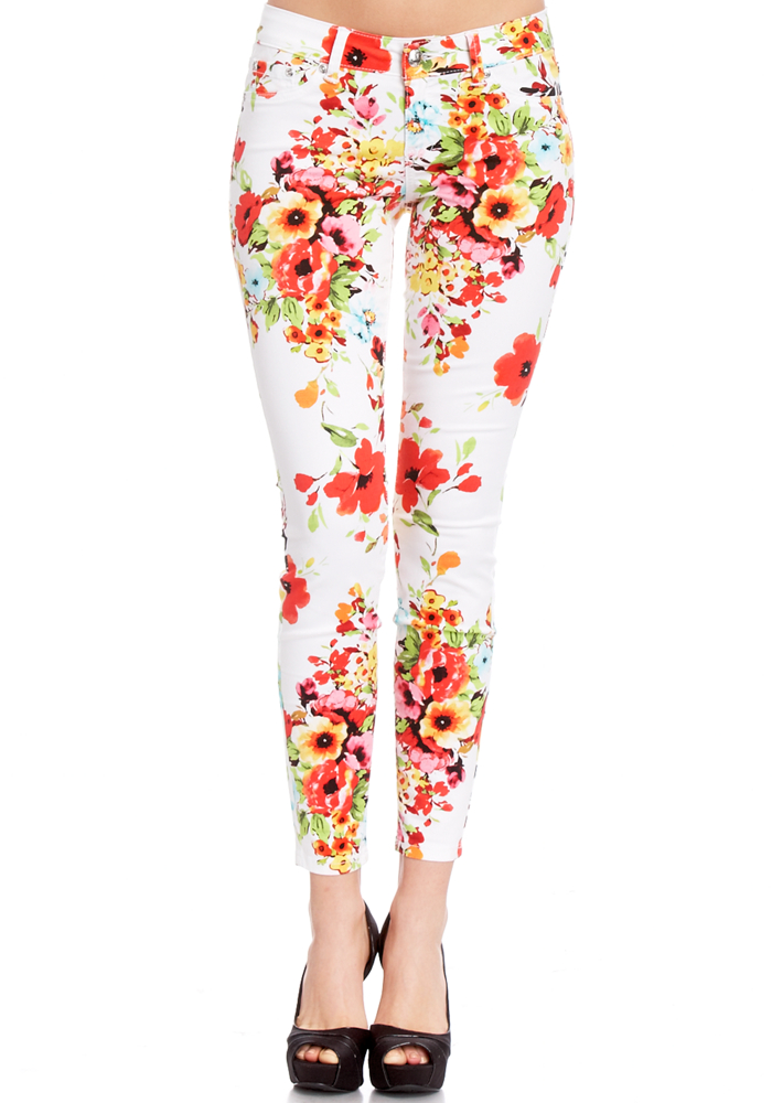 Bloom Punch Printed Skinny Jean at 2b