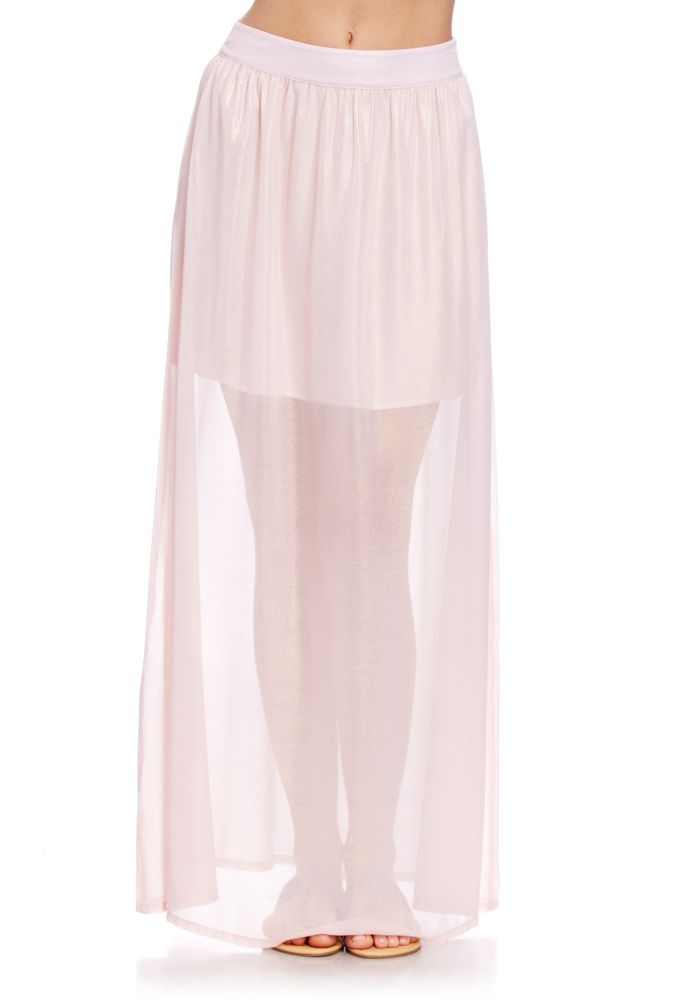 2b Shimmer Chiffon Maxi Skirt