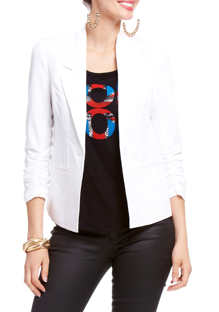 2b Chiffon Back Blazer