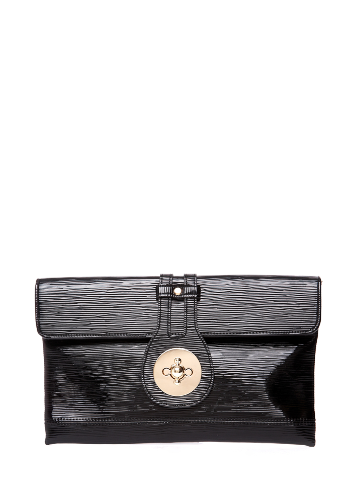 2b Patent Leatherette Clutch