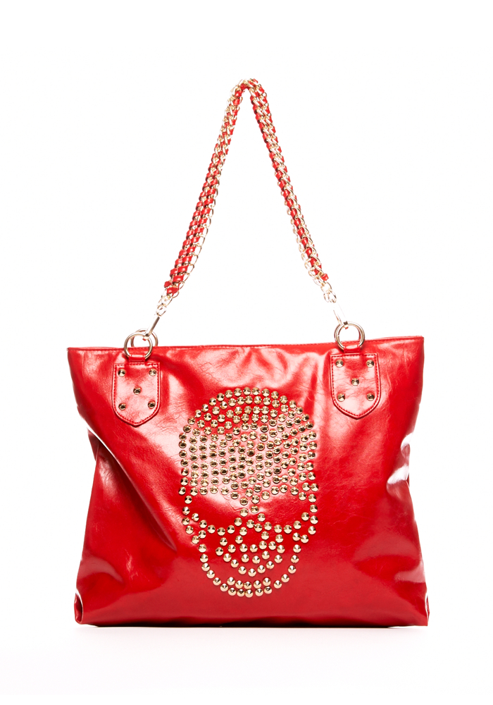 2b Studded Skull Tote