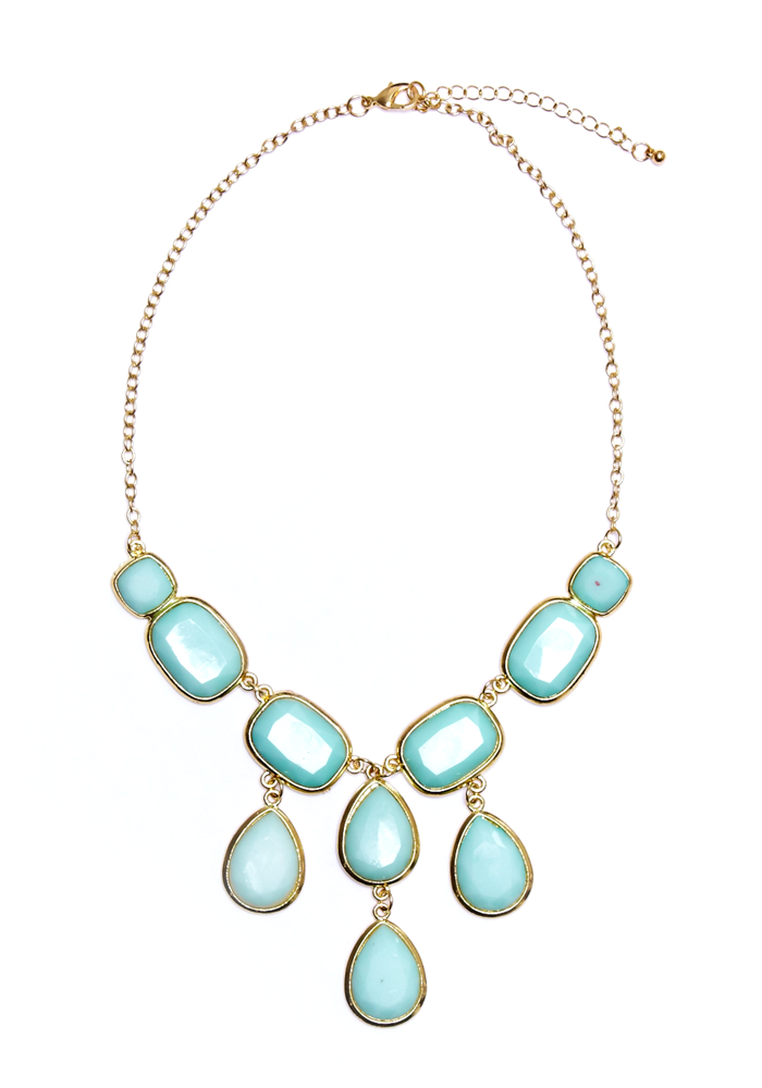 2b Seafoam Drop Statement Necklace