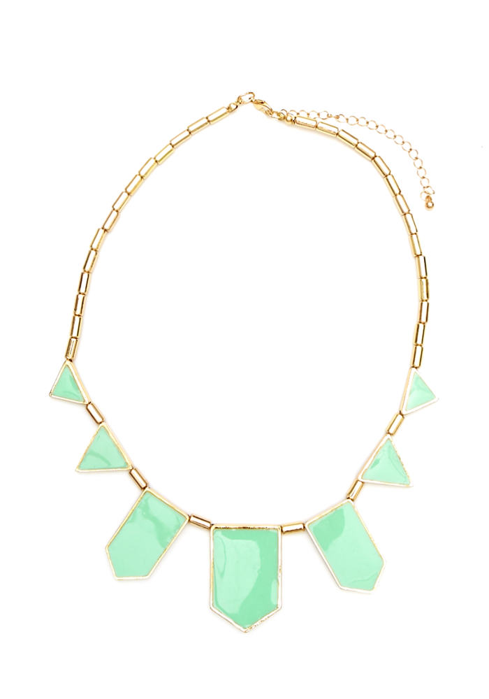 2b Plaque Stones Statement Necklace