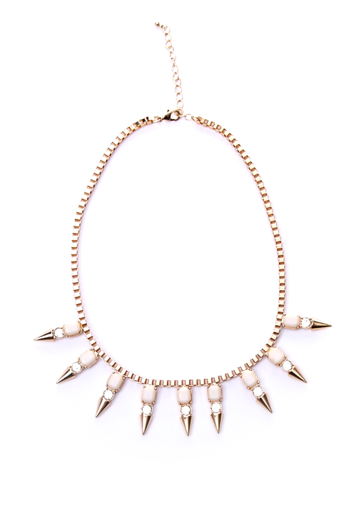 2b Tooth Spikes Statement Necklace