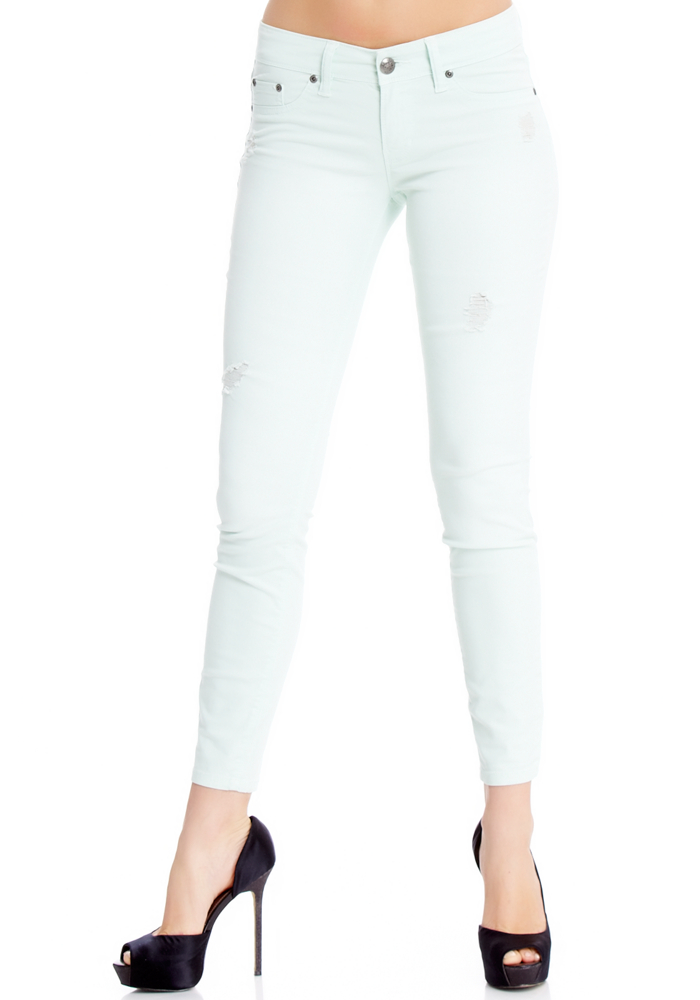 Nikki Washed Colored Skinny Jean