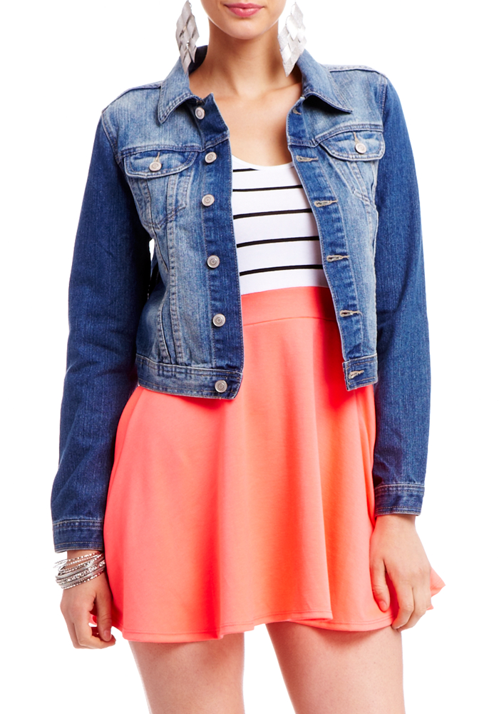 2b Khloe High Low Denim Jacket