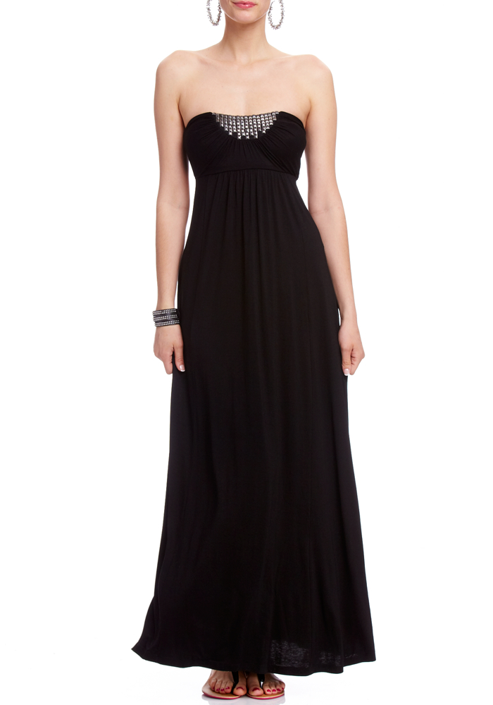 2b Anya Ring Back Tube Maxi Dress
