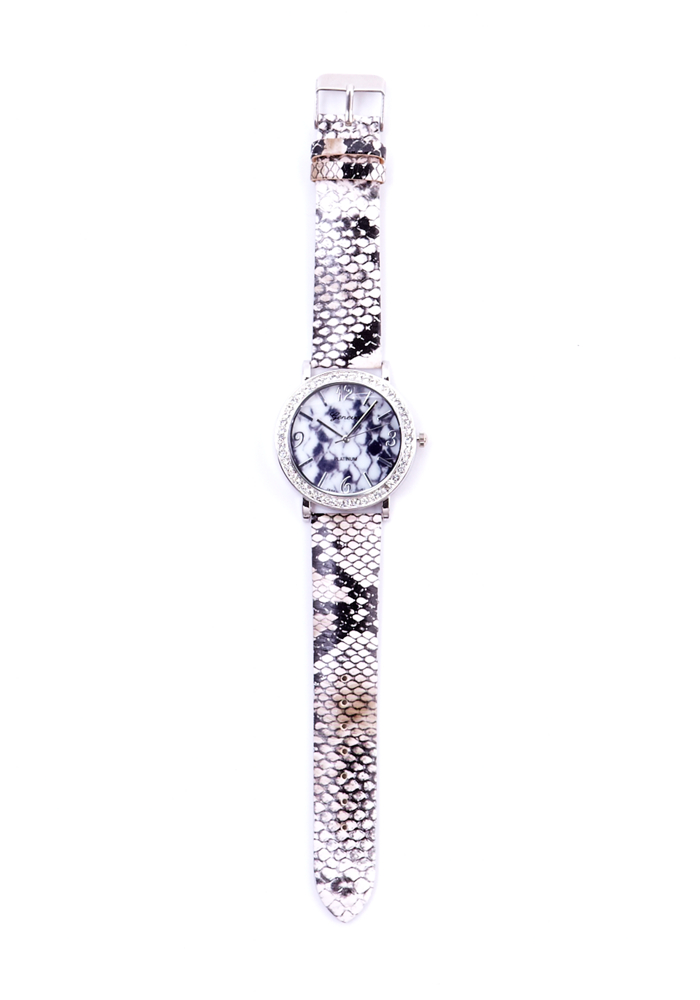 2b Snake Skin Band & Dial Watch