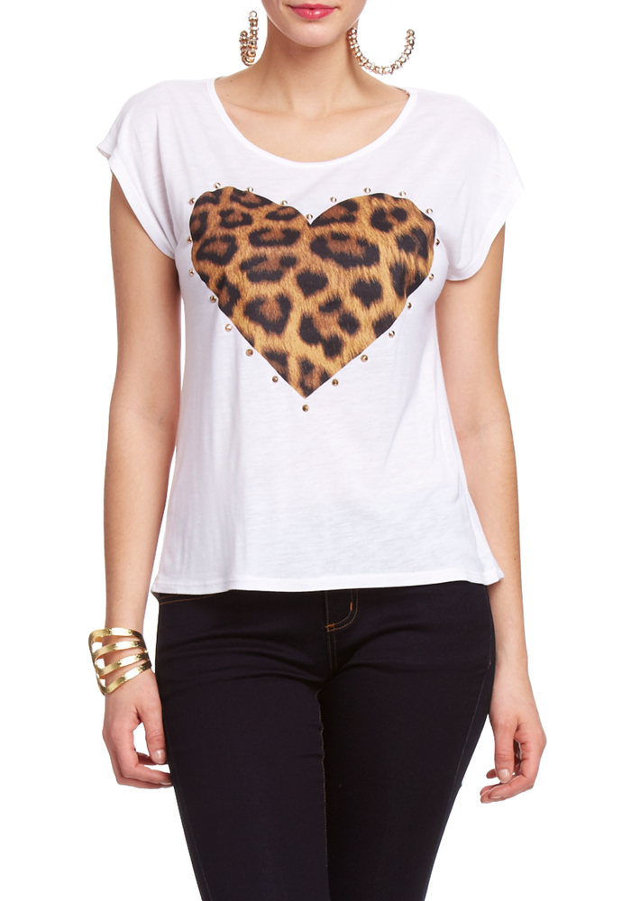 2b Studded Heart Tee