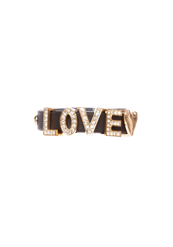 2b Rubber Love Snap Cuff Bracelet