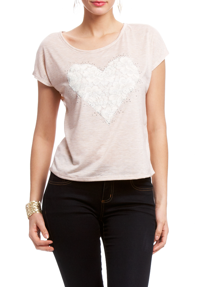 2b Lace Heart Top