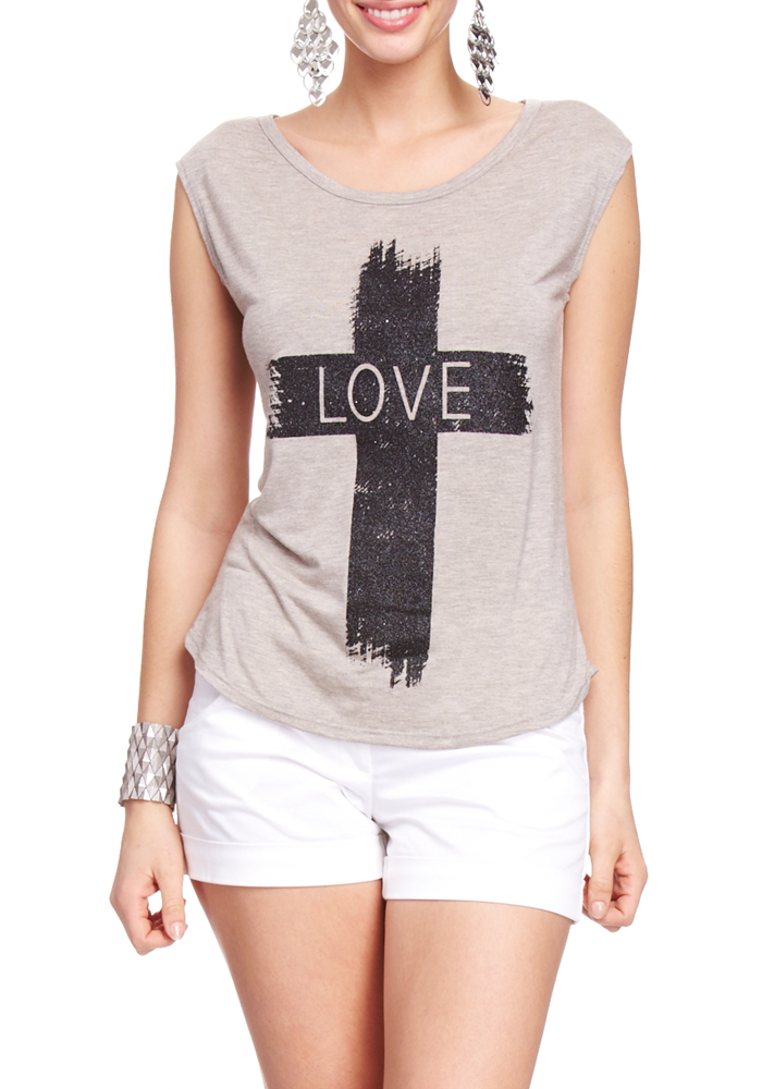 2b Love Cross Glitter Muscle
