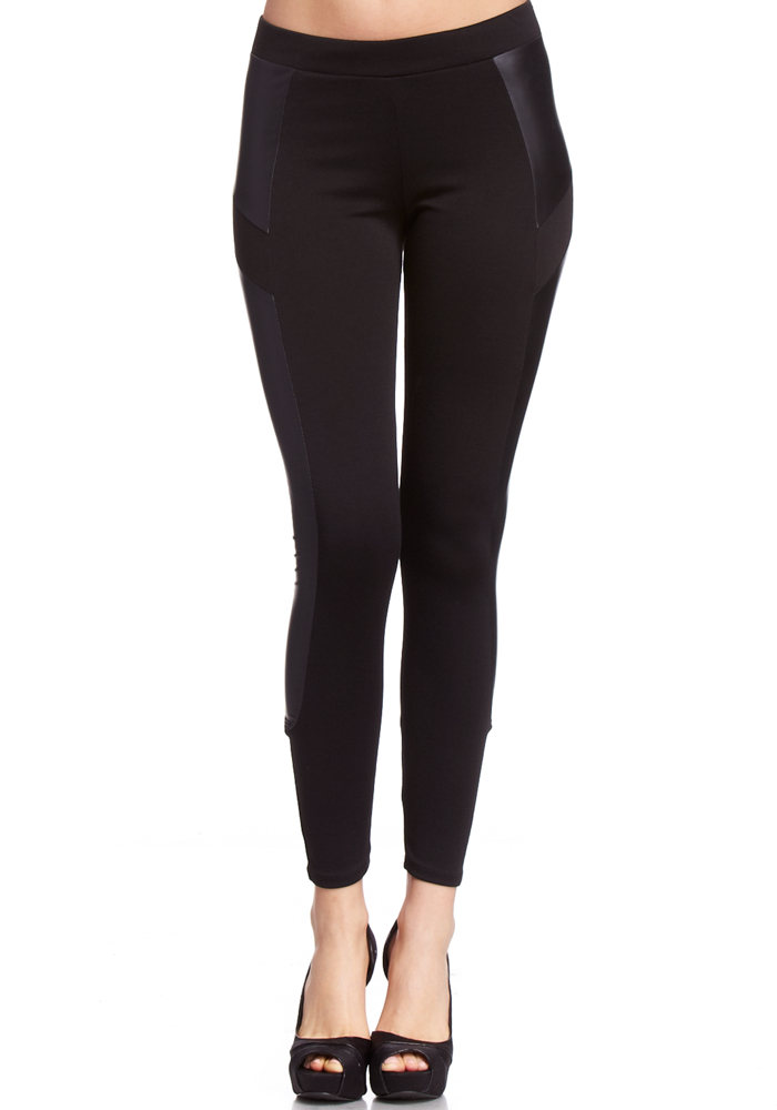 2b Ponte Leatherette Legging