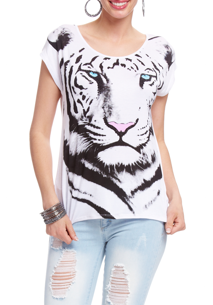 White Tiger High Low Tee at 2b