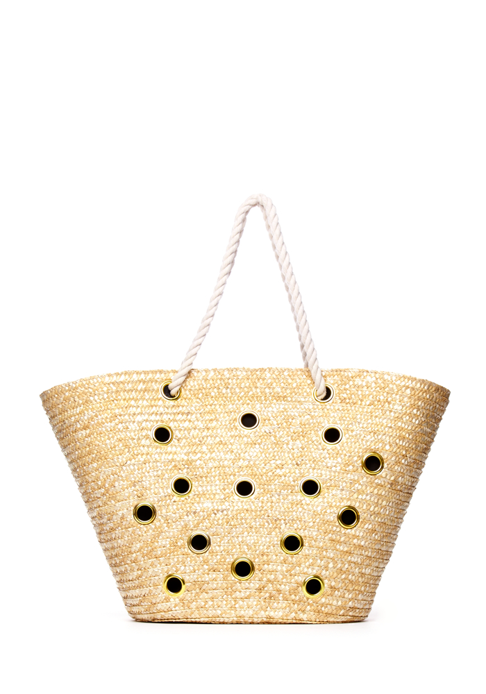 2b Straw Grommet Tote