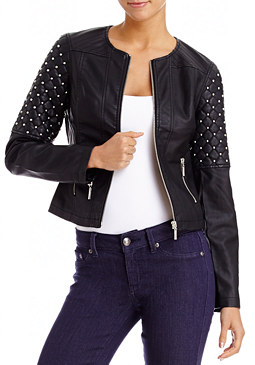 Studded Leatherette Jacket